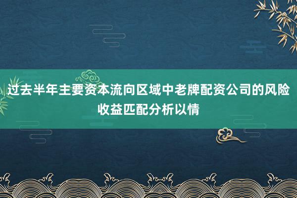 过去半年主要资本流向区域中老牌配资公司的风险收益匹配分析以情