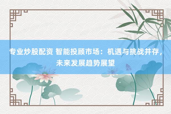 专业炒股配资 智能投顾市场：机遇与挑战并存，未来发展趋势展望