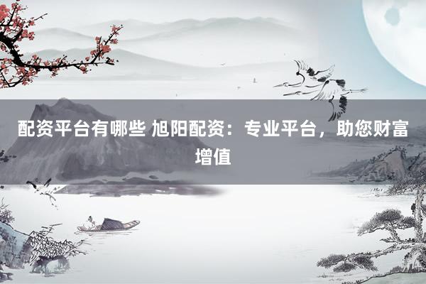 配资平台有哪些 旭阳配资：专业平台，助您财富增值